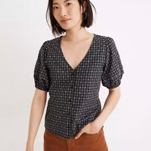 Madewell Pembroke Top in Dobby Check